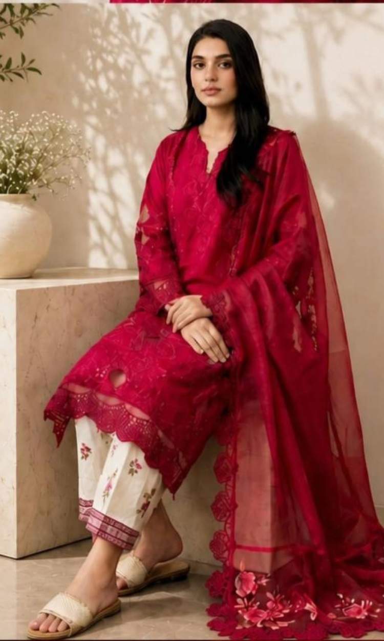 Sakura-Unstitched 3 PC Lawn