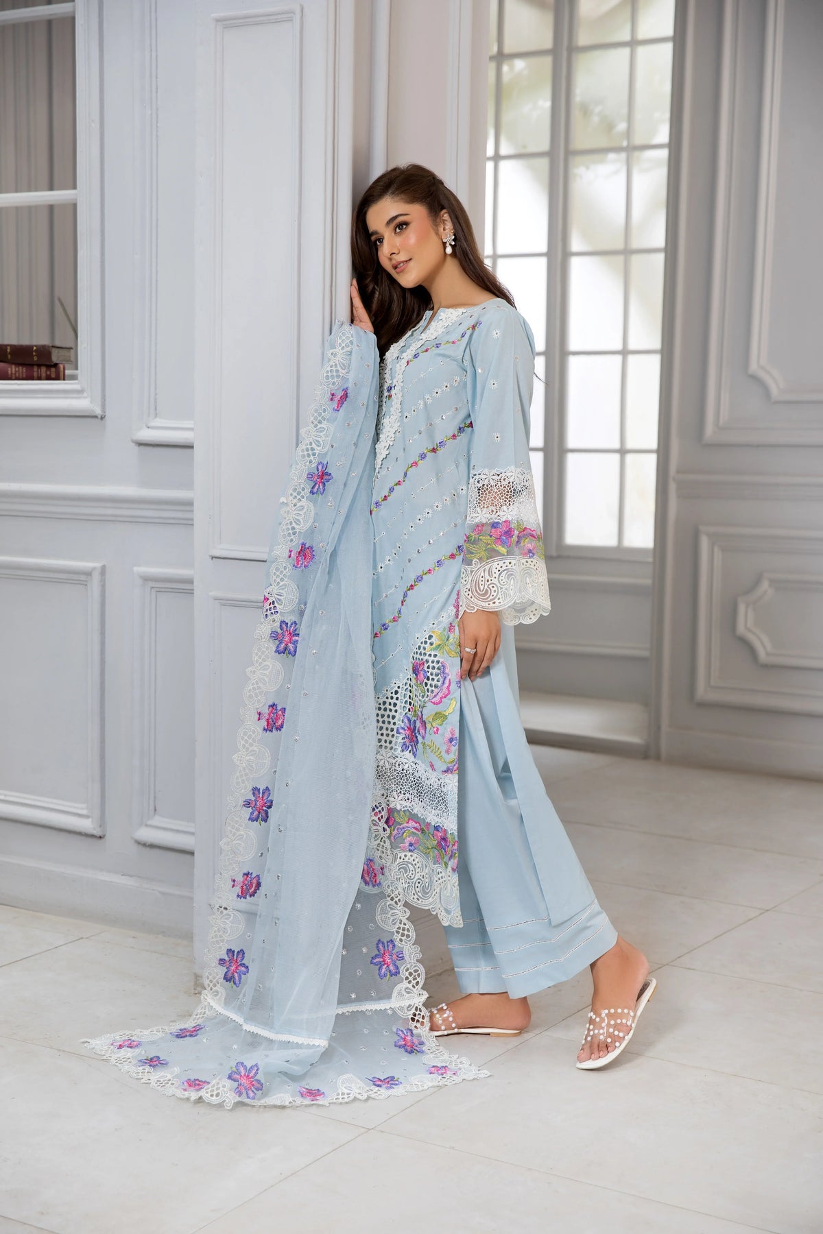 Shafaq -  3PC Pret Embroidered Lawn