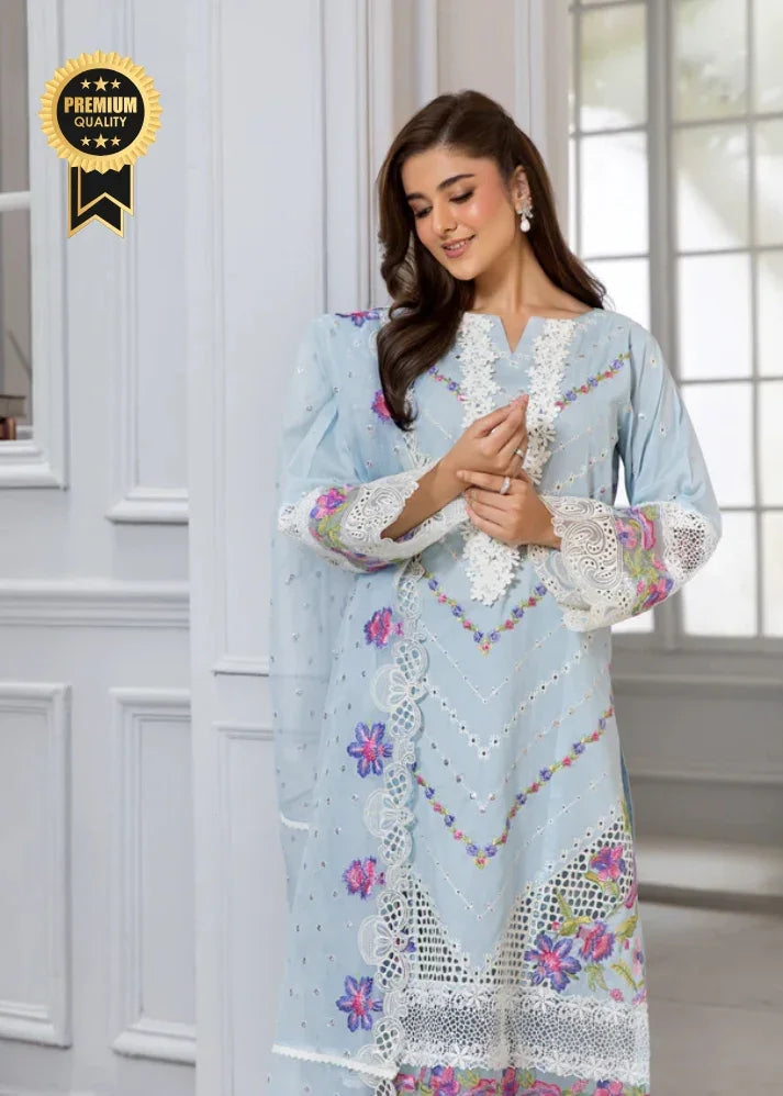 Shafaq -  3PC Pret Embroidered Lawn