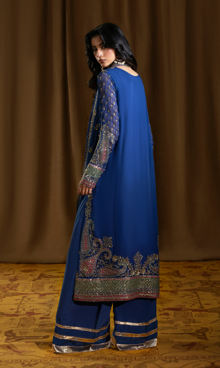Anar Kali —  3 Piece Luxury Embroidered Pure Bamber Chiffon