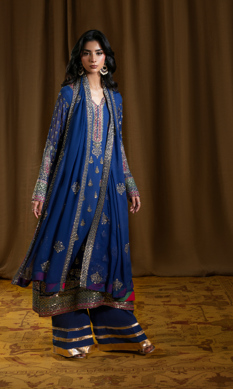 Anar Kali —  3 Piece Luxury Embroidered Pure Bamber Chiffon