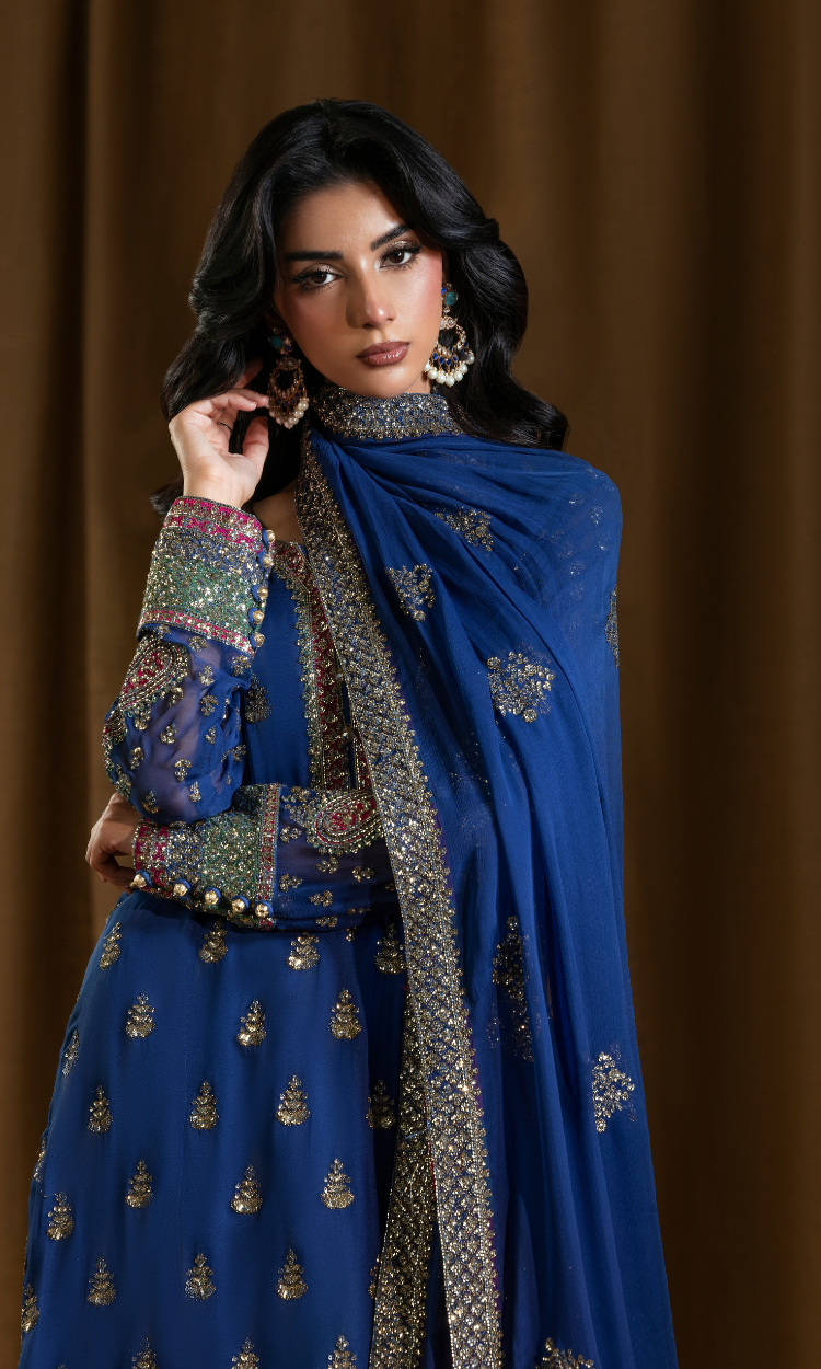 Anar Kali —  3 Piece Luxury Embroidered Pure Bamber Chiffon