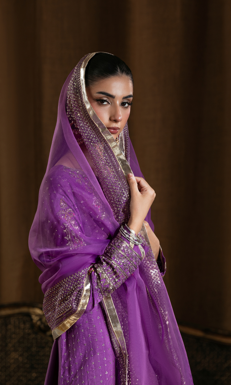 Noor Jahan — 3 Piece Luxury Embroidered Pure Dull Silk