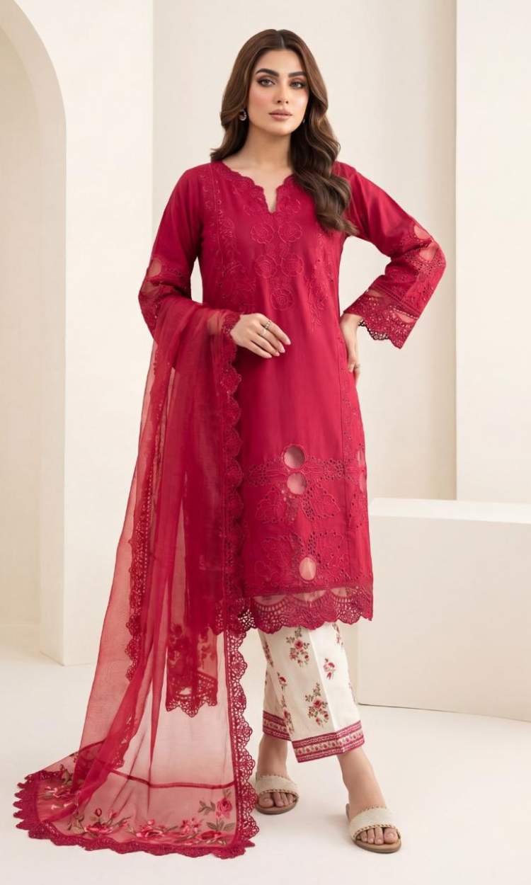 Sakura-Unstitched 3 PC Lawn