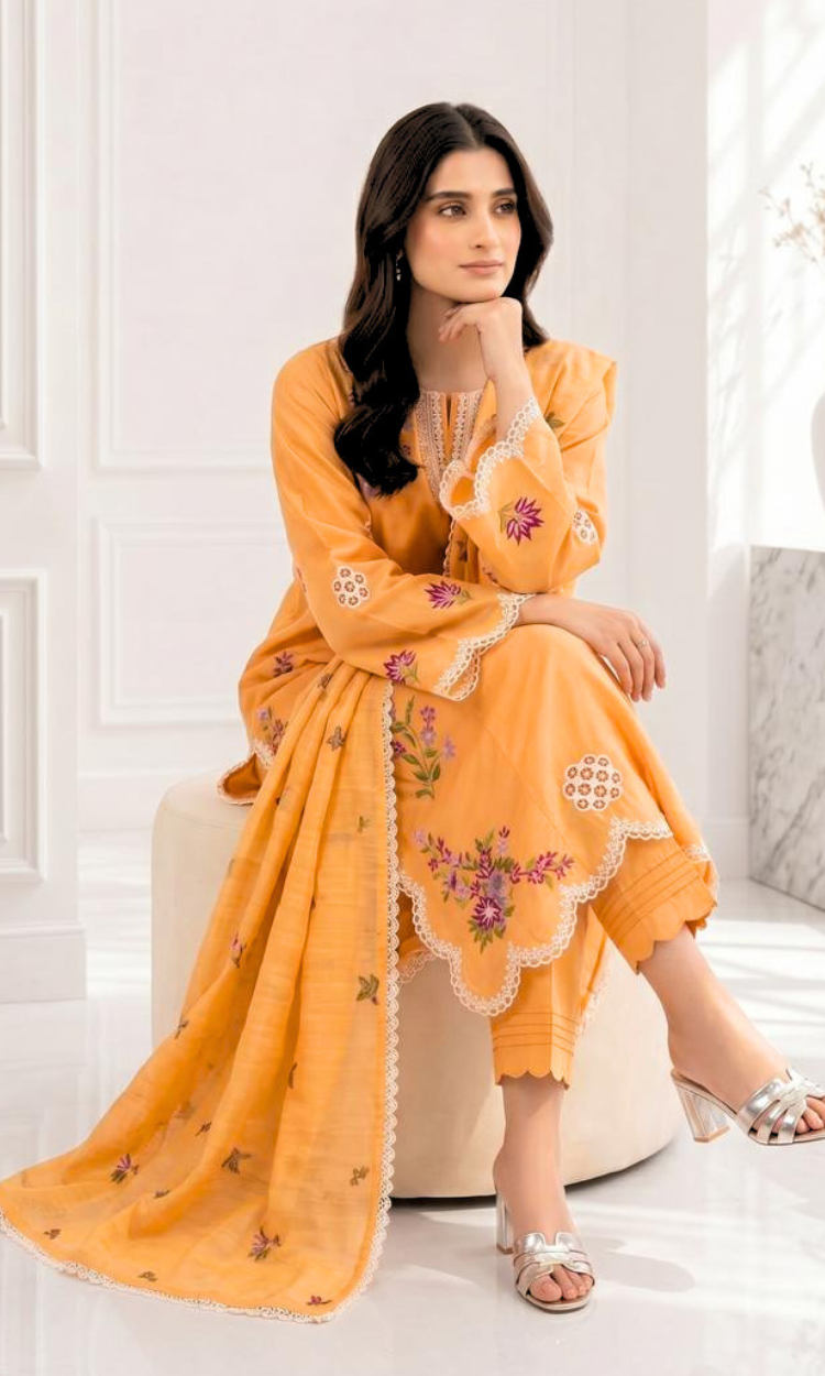 Citrus Fiesta 3 Pc Pret Embroidered Printed Lawn