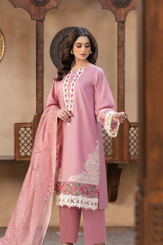Gull Kari Elegant Pink Embroidered Lawn Suit