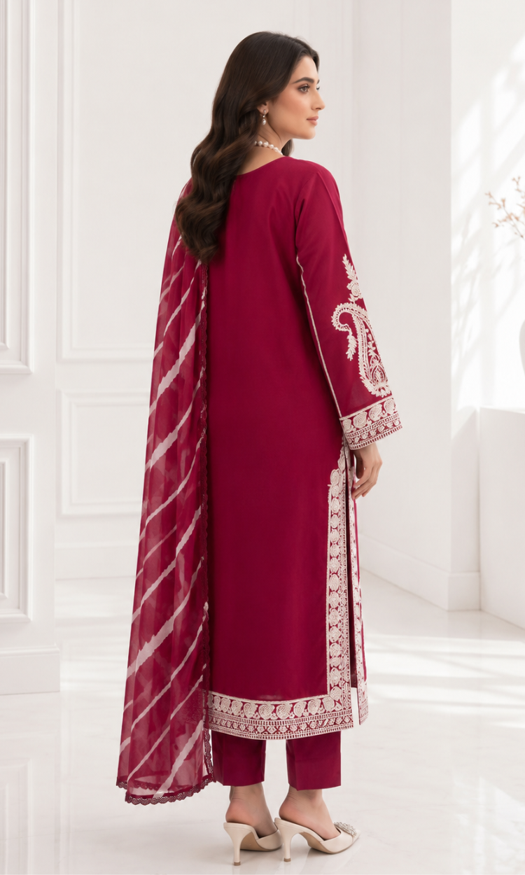 Gull Mohr 3 Piece Pret Embroidered Lawn
