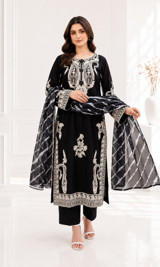 Laila 3 Pc Pret Embroidered Lawn
