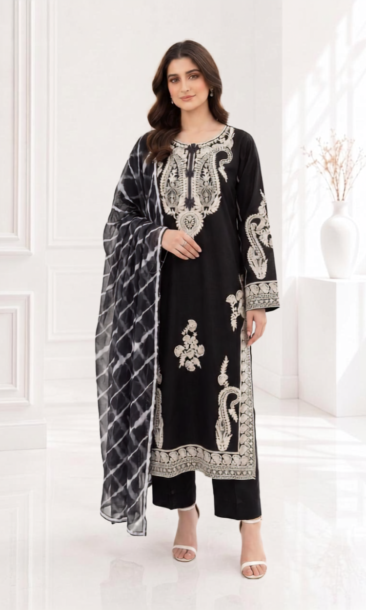 Laila 3 Pc Pret Embroidered Lawn