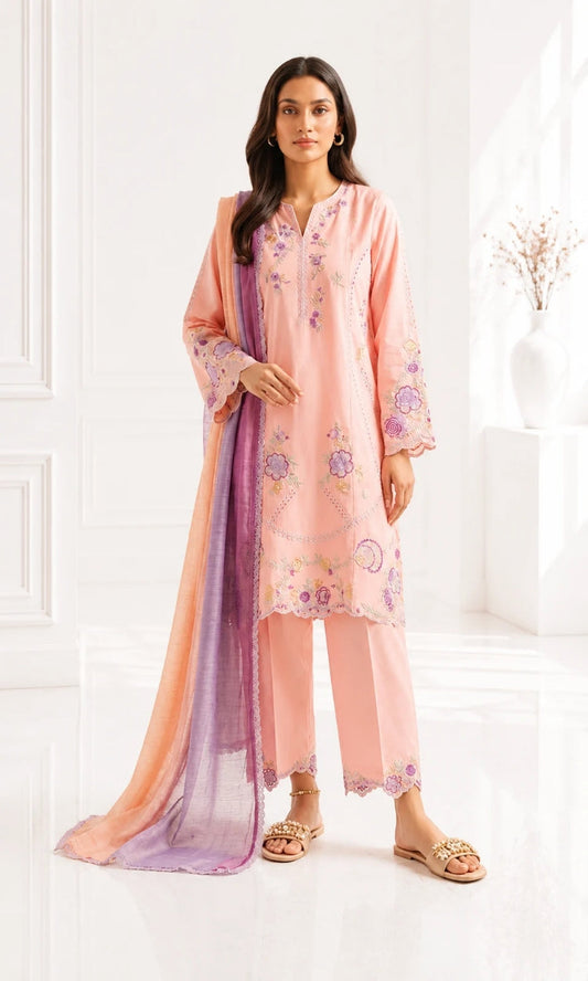 Marshmallow 3 Pc Pret Embroidered Lawn