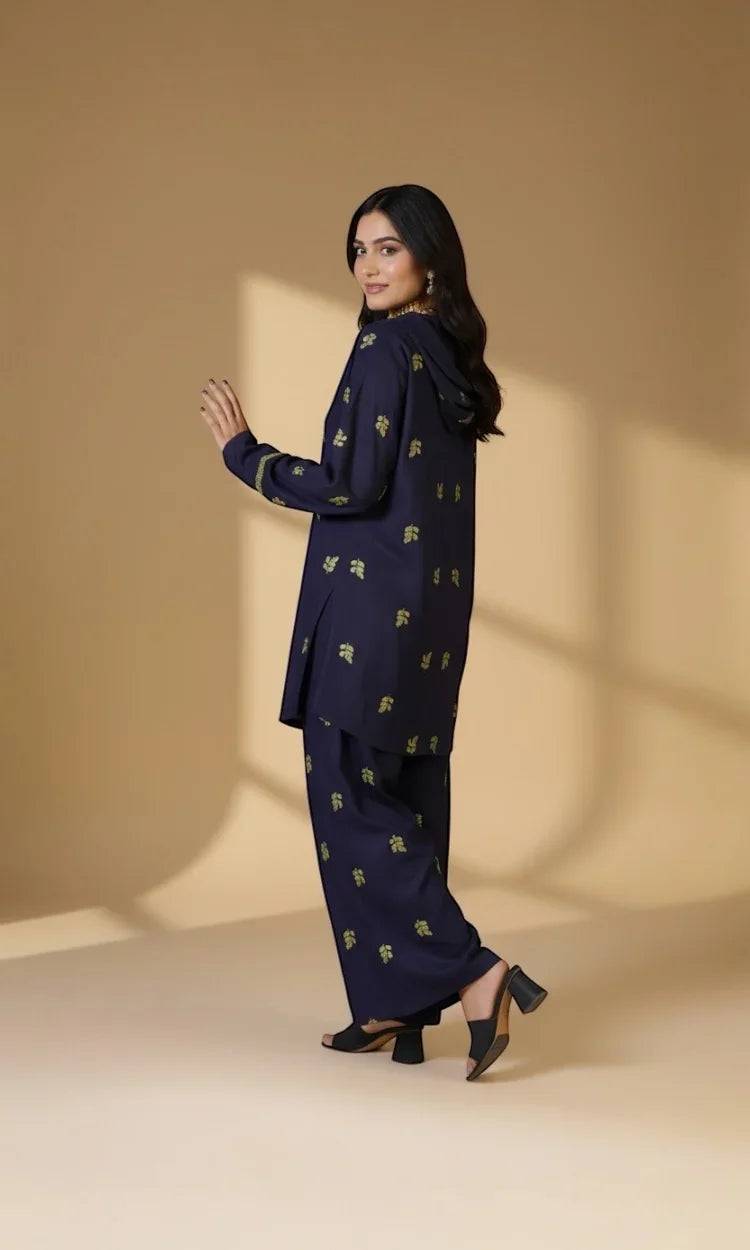 Midnight Blue Irish Cotton Linen Two Piece Suit
