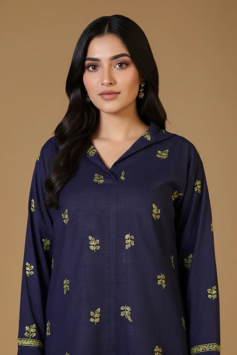 Midnight Blue Irish Cotton Linen Two Piece Suit