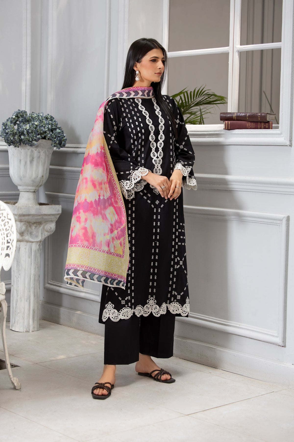 Moonstone Embroidered Lawn Suit