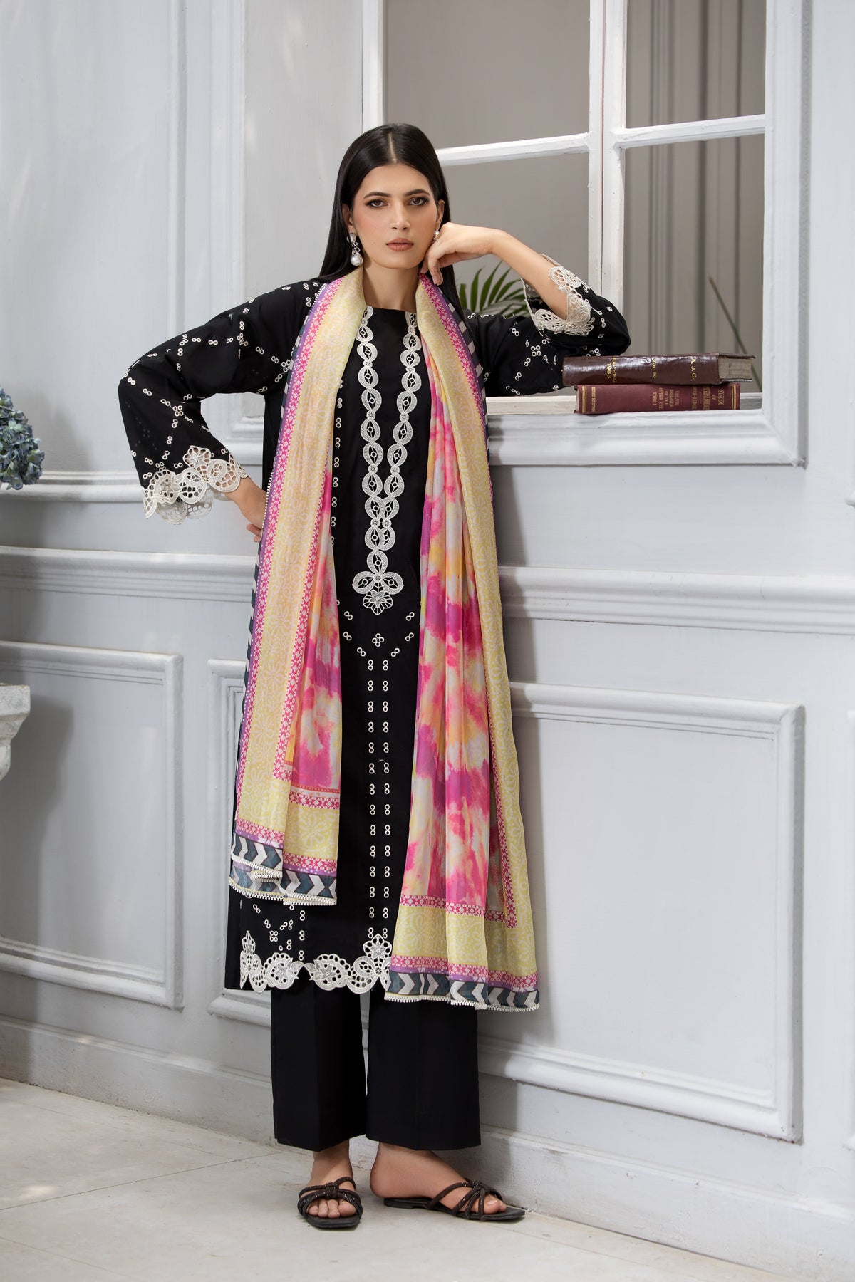 Moonstone Embroidered Lawn Suit