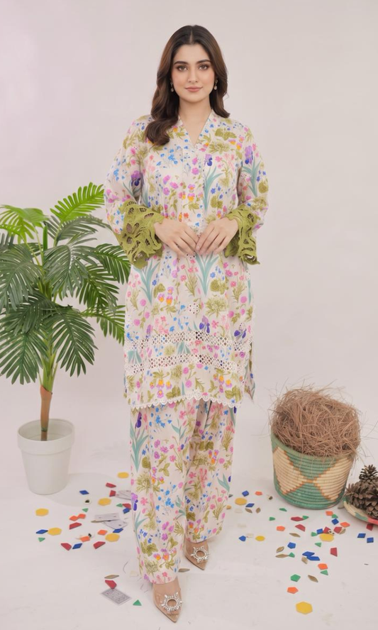 Nazneen 2 Piece Premium Printed Pret Suit