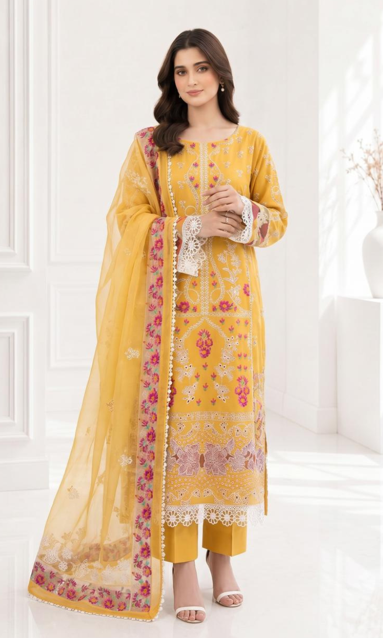 Noor Bloom Unstitched 3 Pc Lawn