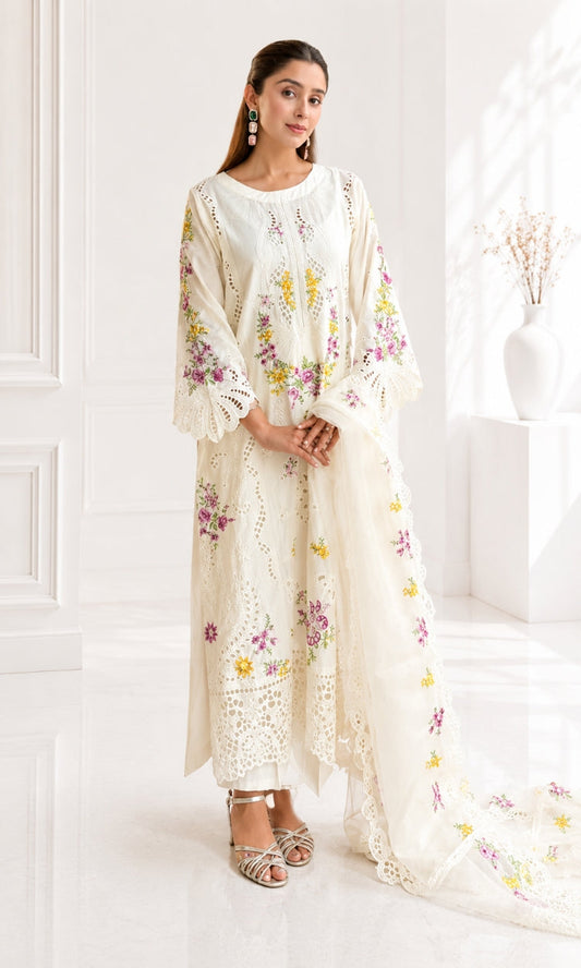 Pearl 3 Pc Pret Embroidered Lawn