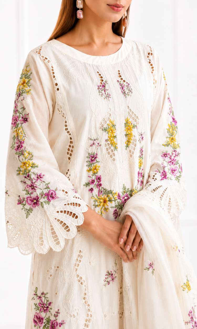 Pearl 3 Pc Pret Embroidered Lawn