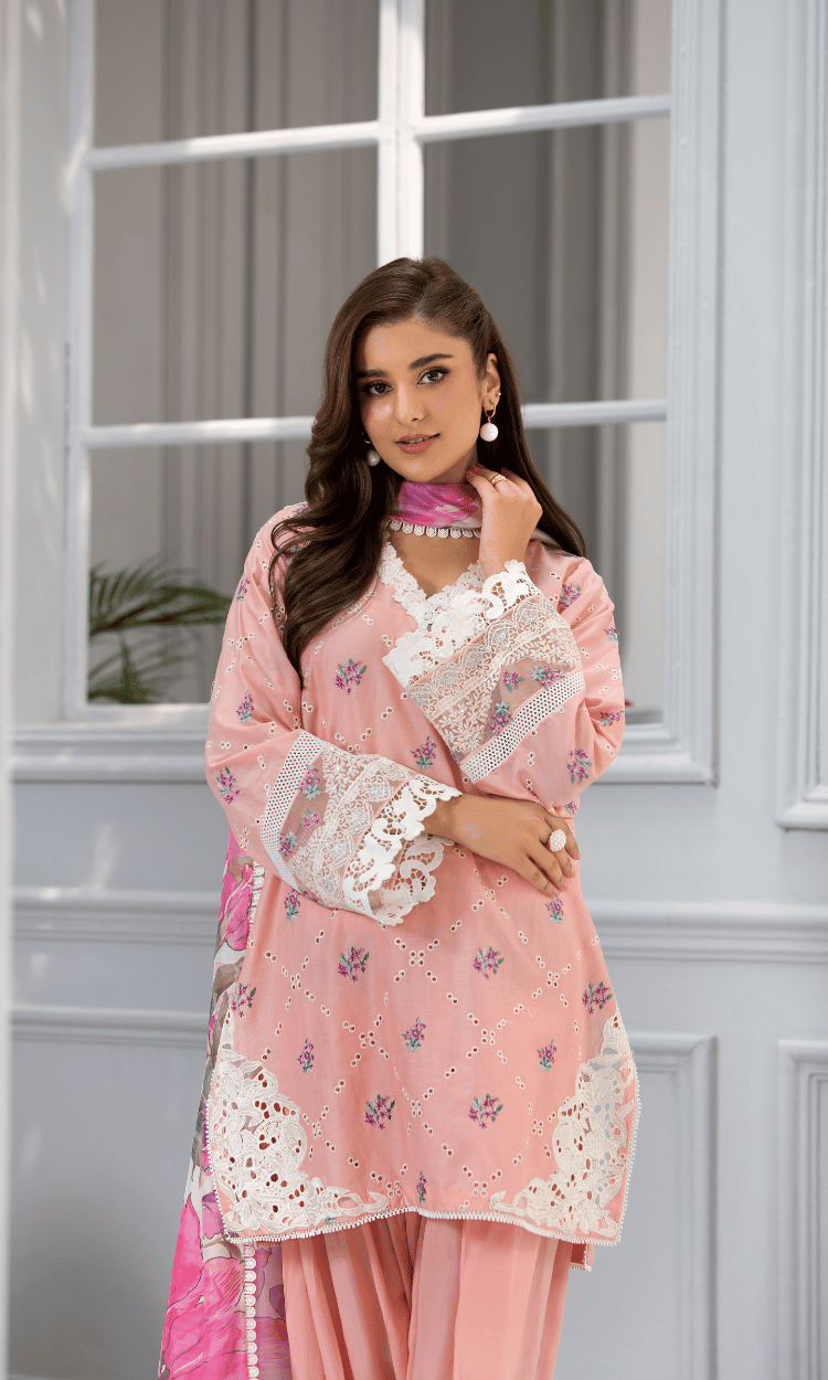 Petal Charm Embroidered Lawn