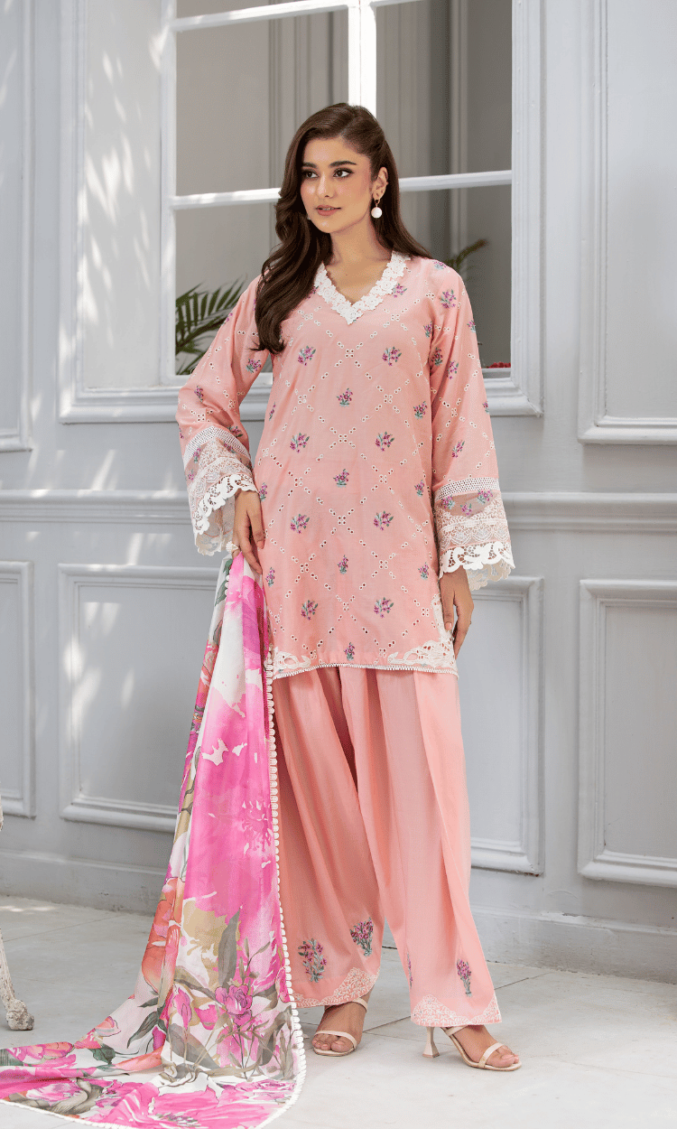 Petal Charm Embroidered Lawn
