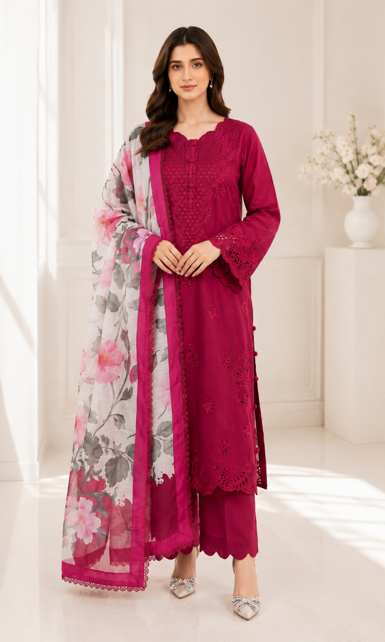 Sheeren 3 Piece Pret Embroidered Lawn