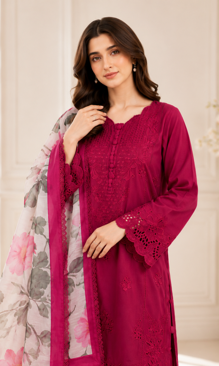 Sheeren 3 Piece Pret Embroidered Lawn