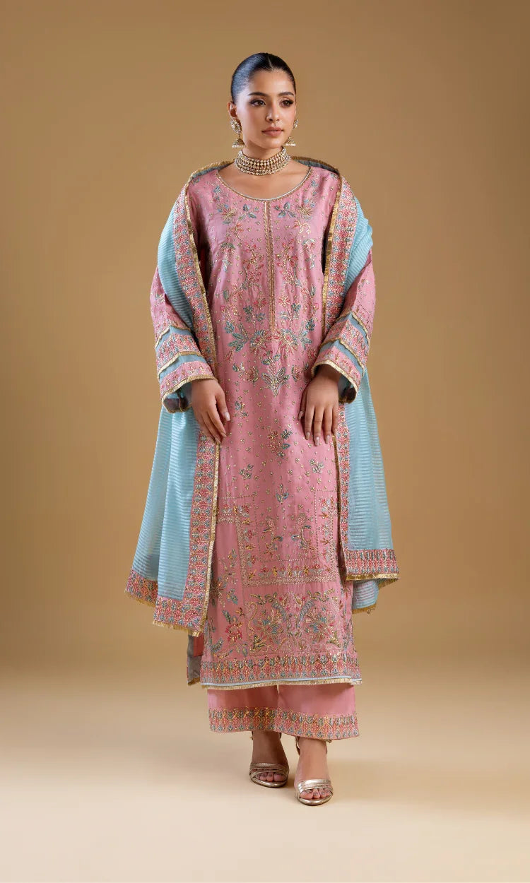 SK001 Powder Rose Silk Set
