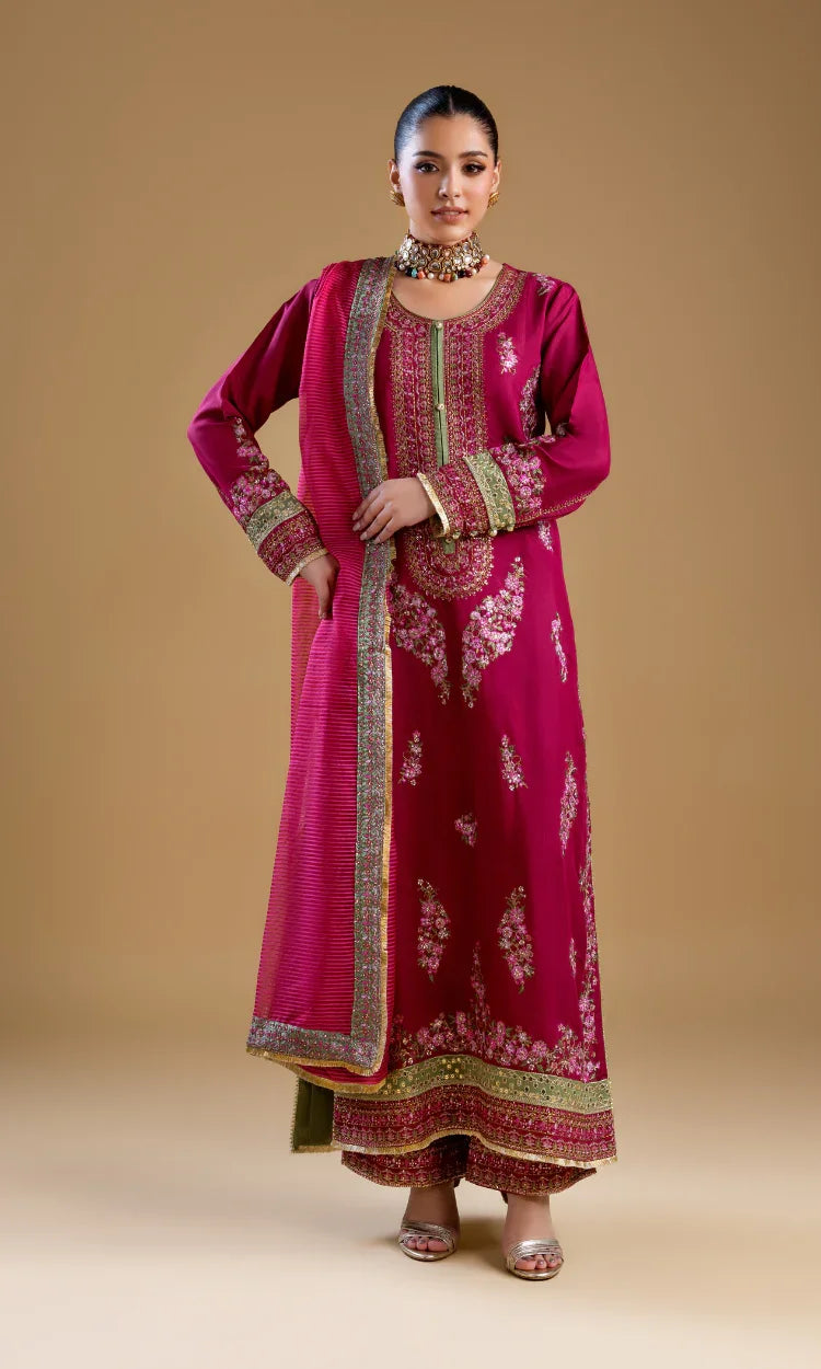 SK003 Crimson Blossom Formal Ensemble