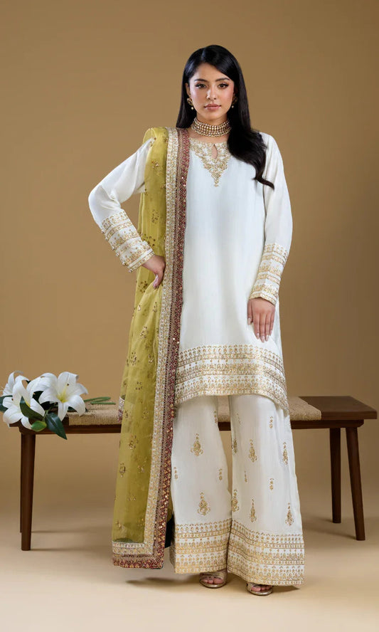 SK007 Ivory Luxe Suit