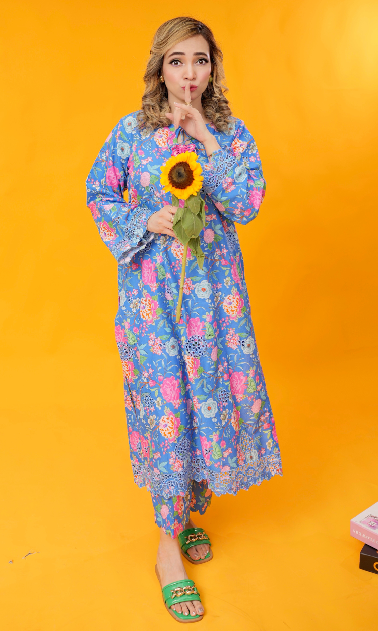 Ufaq 2 Piece Premium Printed Pret Suit
