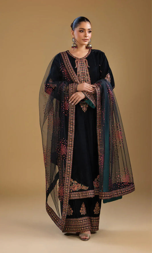 VM003 Black Velvet Suit