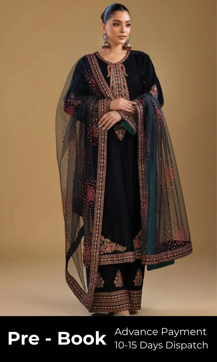 VM003 Black Velvet Suit