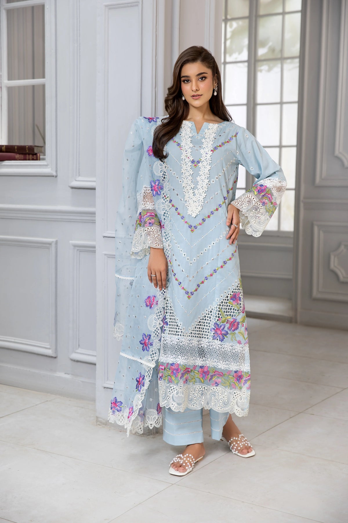 Shafaq Soft Beauty in Blue